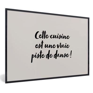 Poster Bilder - 30x20 cm Sprichwörter - Zitate - Cette cuisine est une vraie piste de