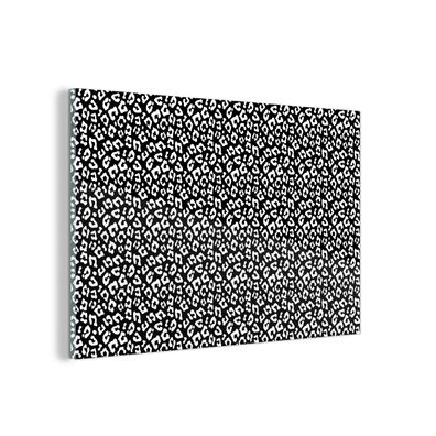 Glasbild Glasfoto Wandbild 120x80 cm Tiermuster - Schwarz - Weiß - Abstrakt
