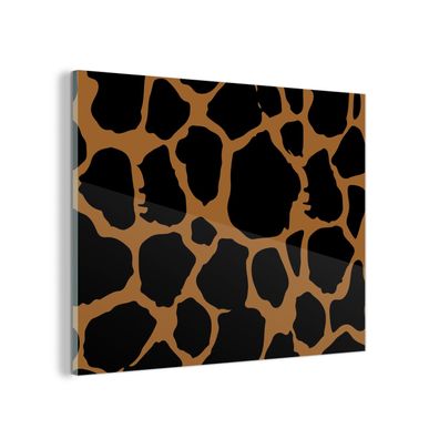 Glasbild Glasfoto Wandbild 80x60 cm Leopardenmuster - Tiere - Design (Gr. 80x60 cm)