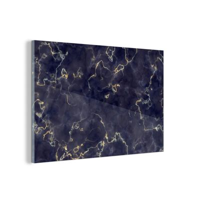 Glasbild Glasfoto Wandbild 150x100 cm Marmor - Goldachat (Gr. 150x100 cm)