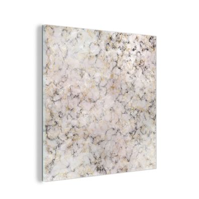 Glasbild Glasfoto Wandbild 50x50 cm Marmor - Achat - Abstrakt - Edelsteine