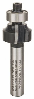 Bosch Professional Zubehör 2 608 628 344 Abrundfräser 8mm R1 3mm L 10,5mm G 53mm