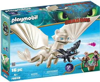 Playmobil 70038 Dragons Tagschatten Babydrachen Light Fury Drache Spielset