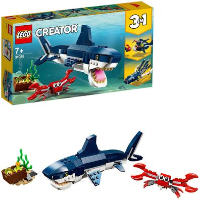 LEGO Creator 31088 - Bewohner der Tiefsee 230 Teile 3-in-1-Set Hai Seeteufel