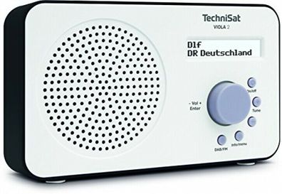 TechniSat VIOLA 2 Digital-Radio Lautsprecher UKW DAB+ LC-Display Tragbar Weiß