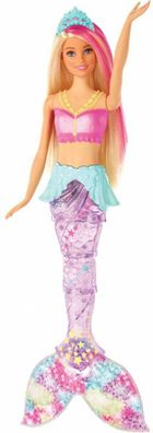 Barbie GFL82 - Dreamtopia Glitzerlicht Meerjungfrau mit blonden Haaren Flosse
