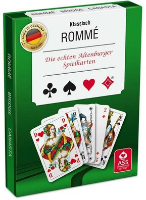 ASS Altenburger 22570071 - Kartenspiel Rommé in Stülpdeckelschachtel 110 Karten