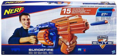 Hasbro E0011EU4 - N-Strike Elite Surgefire Spielzeugblaster 27 m Reichweite Blau