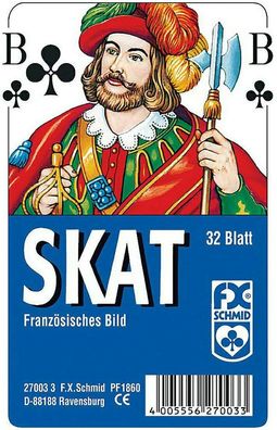 Ravensburger 27003 - Skat Französisches Bild Spielkarten 32 Blatt 59 x 92 mm