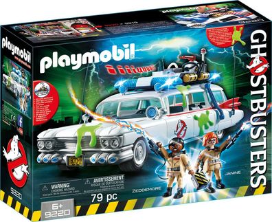 Playmobil 9220 - Ghostbusters Ecto-1 Einsatzwagen Licht Sound 2 Figuren 79 Teile