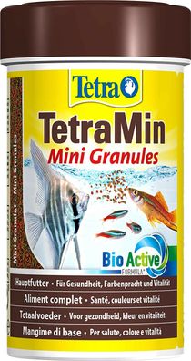 TetraMin Mini Granules Hauptfutter Granulatform Zierfische Salmler Barben 100 ml