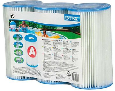 Intex 29003 Filterkartusche Patrone Typ A Filteranlagenzubehör Pool 3er Pack