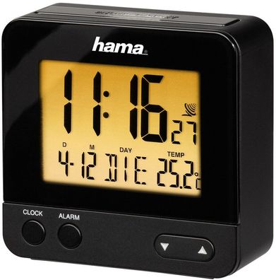 Hama Funk-Wecker RC540 Nachtlichtfunktion Schlummerfunktion Temperatur schwarz