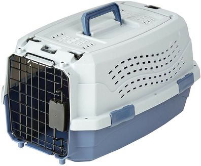 Basics Transportbox für Haustiere Hund Katze mit 2 Türen Dachöffnung 48 cm