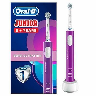 Oral-B Junior Elektrische Zahnbürste Kinderzahnbürste ab 6 Jahren Timer Lila