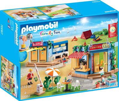 Playmobil Family Fun 70087 Großer Campingplatz 3 Figuren Spielset mit Zubehör