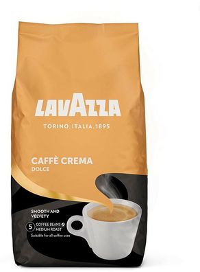 Lavazza Caffè Crema Dolce Bohne Kaffeebohnen für Vollautomaten 1 kg 1er Pack
