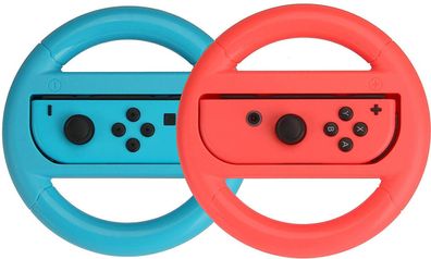 Basics Lenkrad für Nintendo Switch Blau und Rot Konsole Zubehör Gaming 2er Pack