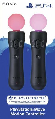Sony PS4 PlayStation 4 VR Move Motion-Controller Bluetooth USB Twin Pack 2 Pack