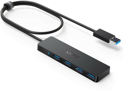 Anker Leistungsstarker 4-Port USB 3.0 Datenhub 60 cm Kabel Notebook MacBook PC