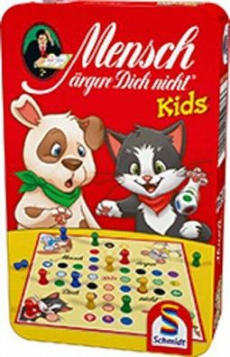 Schmidt Spiele 51273 Mensch ärgere Dich Nicht Kids Spiele-Klassiker Metalldose