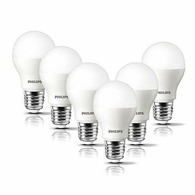 Philips LED Lampe 8 W ersetzt 60 W E27 warmweiß 2700K 806 Lumen EEK A+ 6er Pack