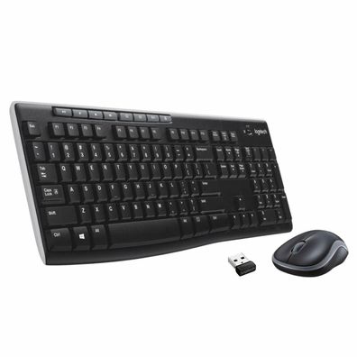 Logitech MK270 Combo Tastatur kabellose Maus Nano-Empfänger QWERTZ schwarz
