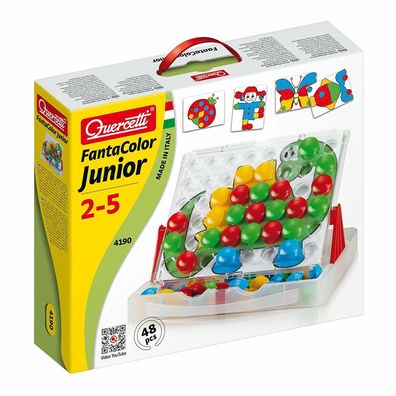 Quercetti 4190 Fantacolor Junior Steckspiel Lernspiel Kinderspiel ab 2 Jahren