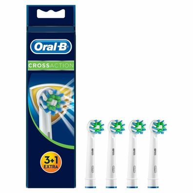 Oral-B CrossAction Aufsteckbürsten Bakterienschutz Zähne Ersatzbürsten 4er Pack
