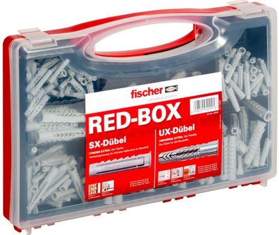 Fischer RED-BOX Universaldübel UX Spreizdübel SX Kunststoff Dübelset 290 Teile
