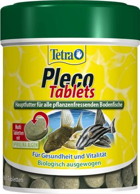 Tetra Pleco Tablets 275 Grünfutter-Tabletten Spirulina Bodenfische Welsfutter