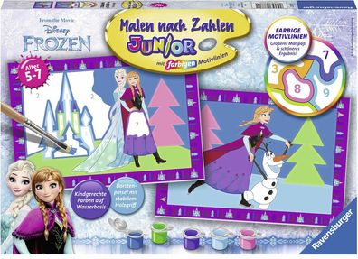 Ravensburger 27771 Disney Frozen Die Eiskönigin Malen nach Zahlen Junior Zubehör