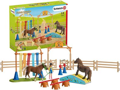 Schleich 42481 Farm World Pony Agility Training Ergänzungsset Spielset Pferde