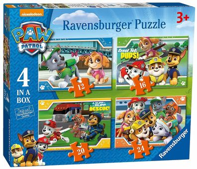 Ravensburger 06936 Paw Patrol 4er Puzzle Set 12 16 20 24 Teile ab 3 Jahren