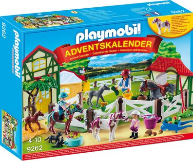 Playmobil 9262 Adventskalender Reiterhof Spielzeugkalender Figuren Pferde Kinder