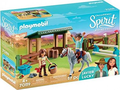 Playmobil Spirit 70119 Riding Free Reitplatz mit Javier & Lucky Spielset Pferde