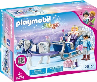 Playmobil Magic 9474 Schlitten mit Königspaar Spielfiguren-Set 28 Teile