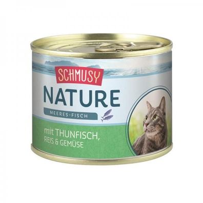 Schmusy Nature Meeres-Fisch Dose Thunfisch, Reis & Gemüse 185 g (Menge: 12...