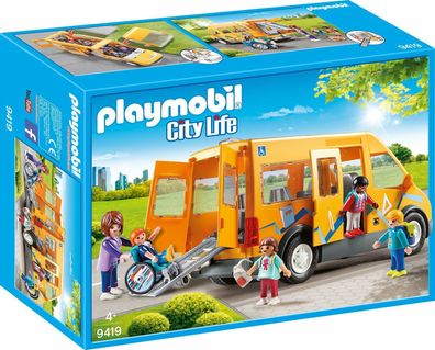 Playmobil City Life 9419 Schulbus Ergänzungsset Spielset Figuren ab 4 Jahren