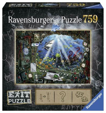 Ravensburger 19953 Exit 4 Im U-Boot Premium Puzzle 759 Teile Escape Room