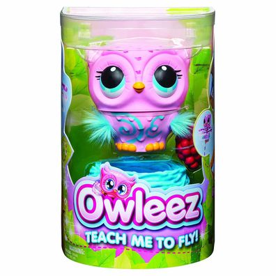 Owleez 6053359 Fliegende Interaktive Babyeule Spielzeug Leuchteffekte Sound pink