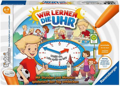 Ravensburger tiptoi 00847 Wir lernen die Uhr interaktives Lernspiel ab 6 Jahren