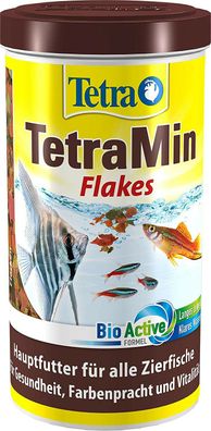 TetraMin Flakes Hauptfutter Zierfische Flockenform BioActive Formel Dose 1 Liter
