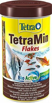 TetraMin Flakes Hauptfutter Zierfische Flockenform BioActive Formel Dose 500 ml