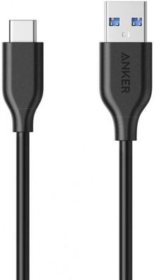 Anker Powerline USB-C auf USB 3.0 Datenkabel Sony Android HTC 90 cm Schwarz