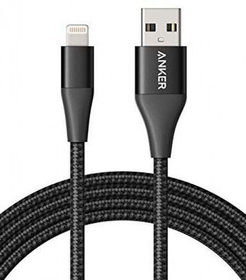 Anker Powerline+ II Lightning Kabel Ladekabel MFi iPad iPhone 1,8m Schwarz