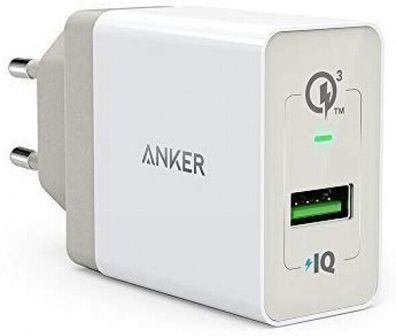 Anker PowerPort+ 1 18W USB Ladegerät Quick Charge 3.0 iPhone Android Weiß