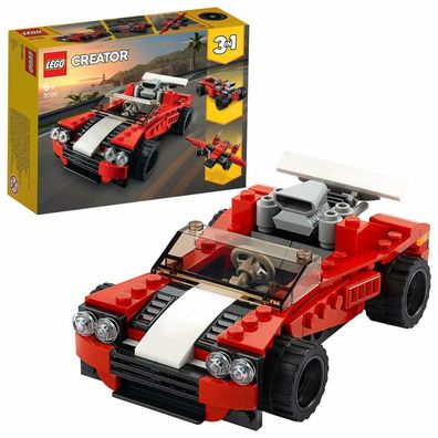 LEGO Creator 31100 3-in-1 Sportwagen Hot Rod Flieger Bauset Spielzeug Spielset