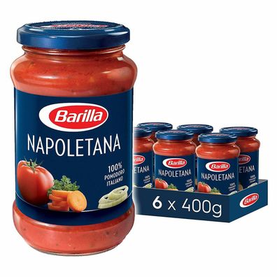 Barilla Pastasauce Napoletana Sauce Nudeln Teigwaren Vegan 6 x 400 g 6er Pack