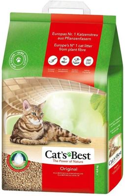 Cat's Best Original Katzenstreu Pflanzenfasern Kompostierfähig Klumpend 8,6 kg